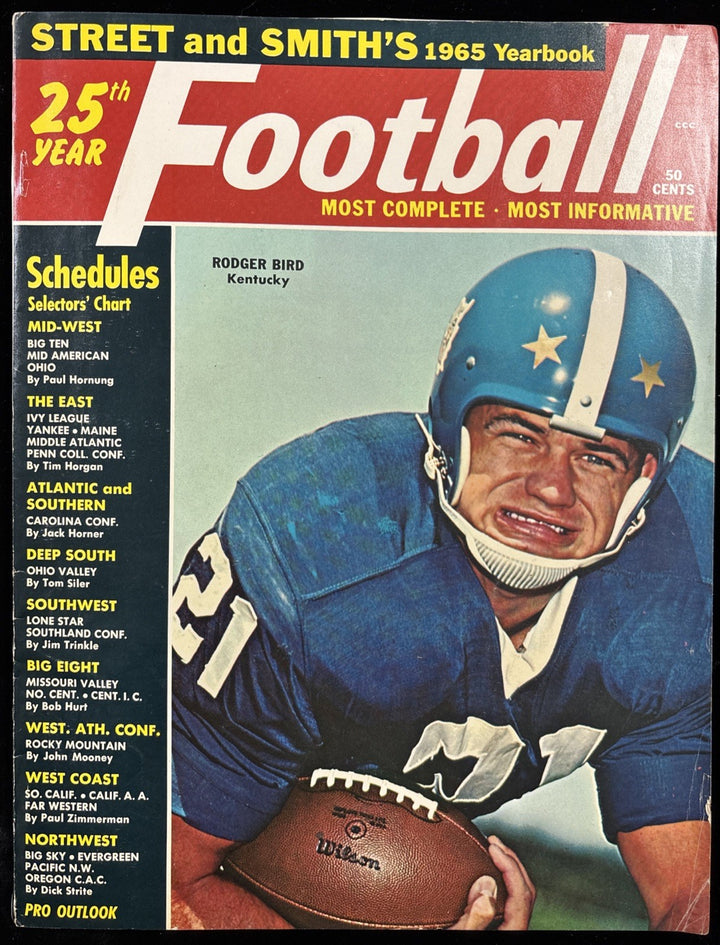 1965 Street & Smiths Football Yearbook Roger Bird Kentucky 