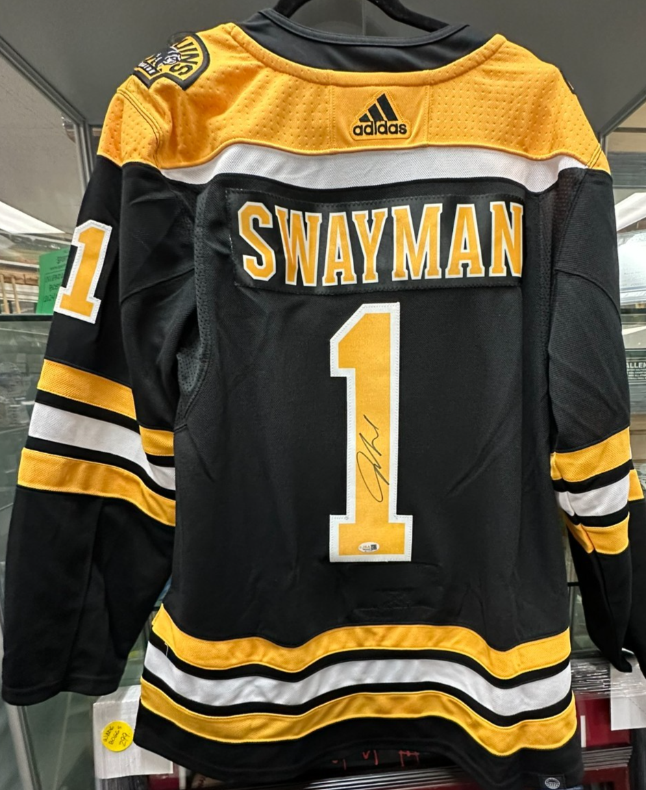 Jeremy Swayman Autographed Boston Bruins Authentic Jersey JSA
