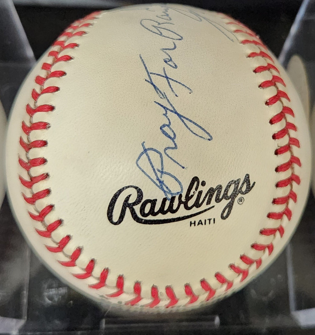 Warren Spahn & Johnny Sain Signed Inscribed  National League Baseball Braves COA