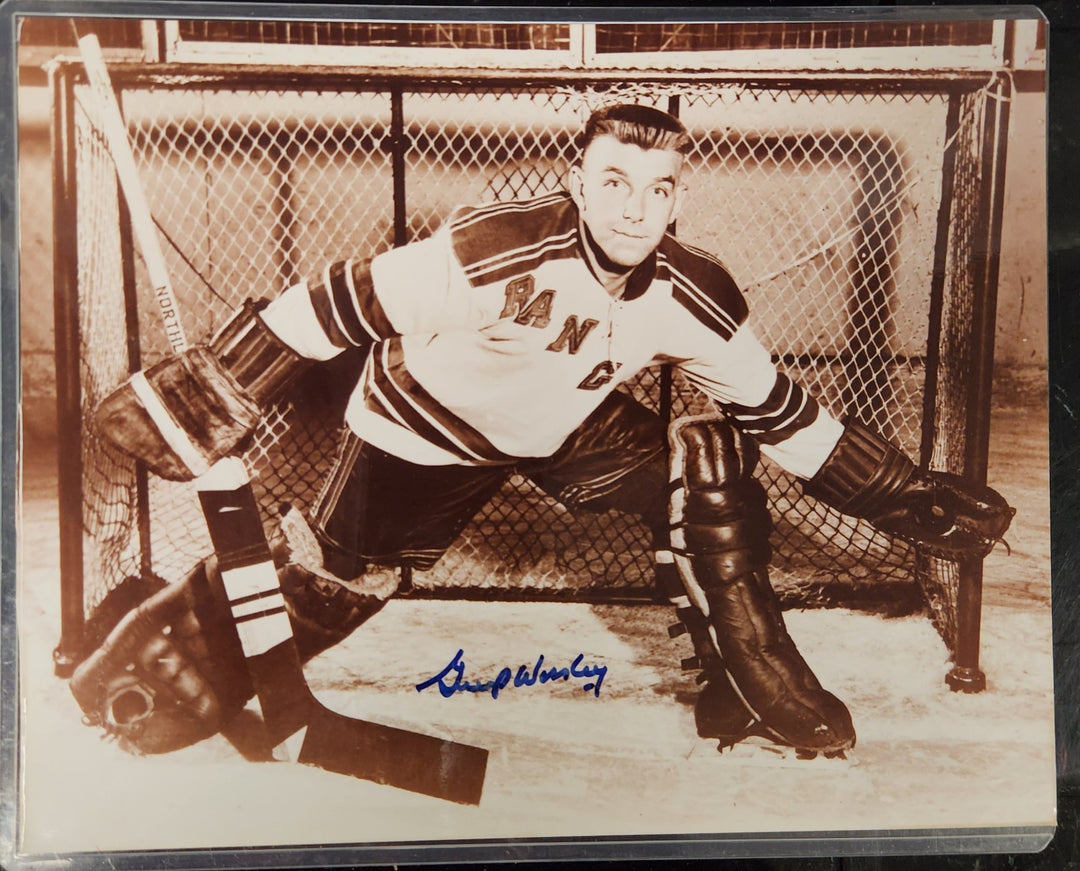 Gump Worsley Autographed 8x10 New York Ranger HOF COA