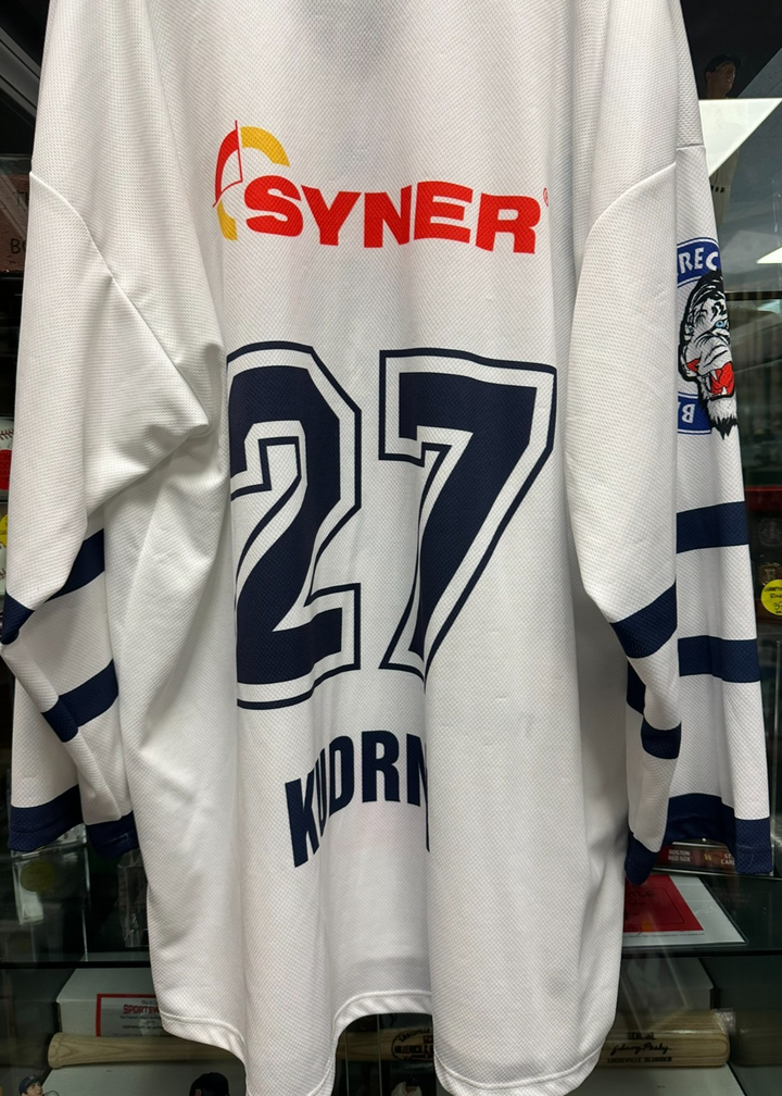 2010 Jaroslav Kudrna Bílí Tygři Liberec Vs Boston Bruins Game Worn Jersey Signed