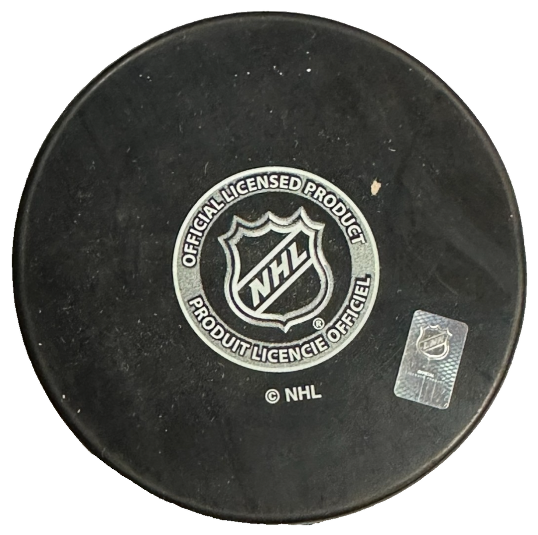 Chris Nilan Autographed New York Rangers Hockey Puck NHL