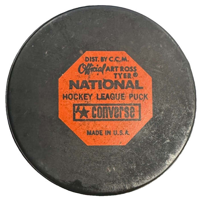 1969-77 Minnesota North Stars Tyer Converse Official Game Used Puck NHL