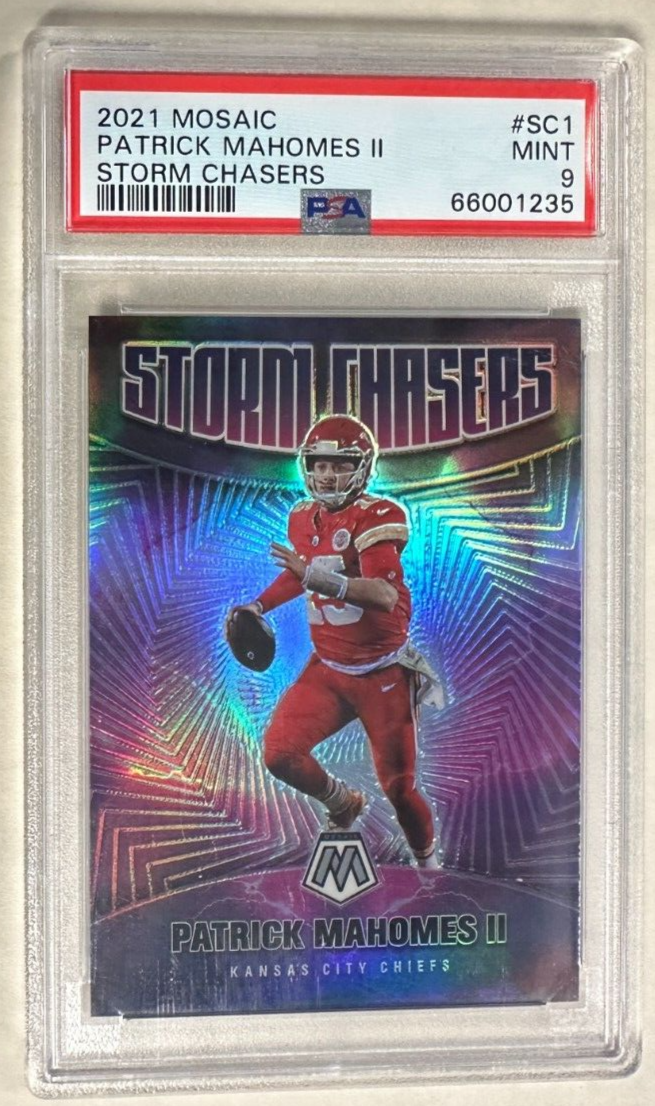 2021 Mosaic Storm Chasers Patrick Mahomes II Card PSA 9 Mint