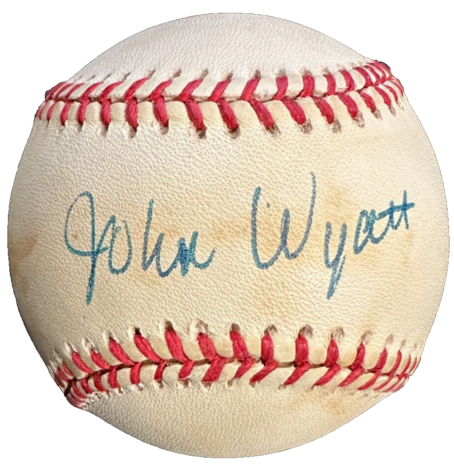 John Wyatt Autographed Jackie Robinson 50th Anniversary AL Baseball BAS