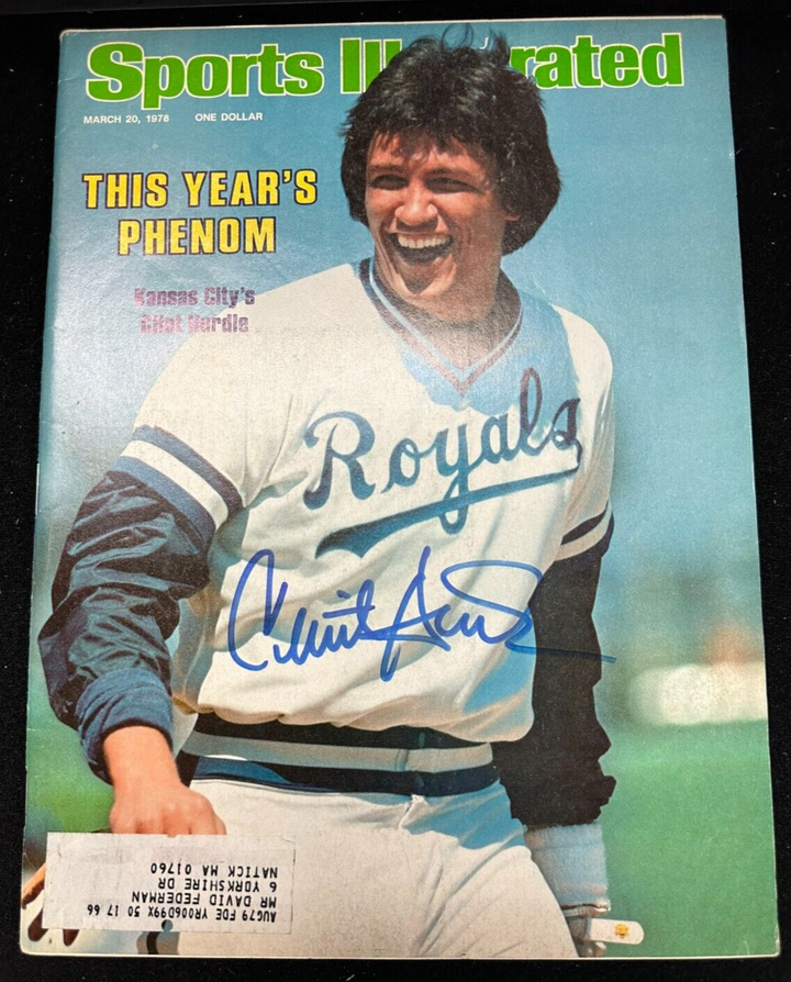 Clint Hurdle Autographed 3/20/1978 Issue Sports Illustrated Kansas City Royals