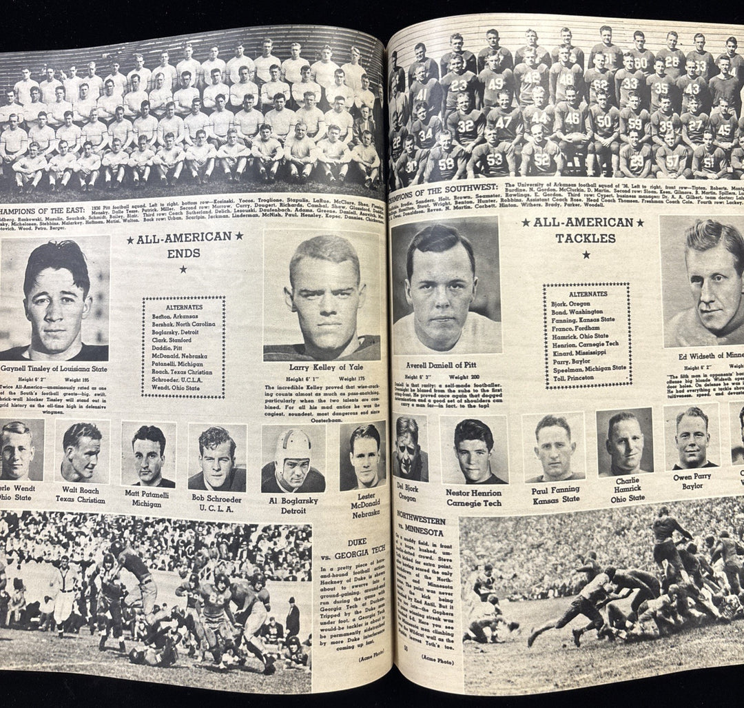 1937 Football Illustrated Annual Coast To Coast Preview 