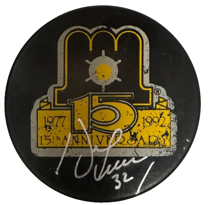 Don Sweeney Autographed 1992 Maine Mariners 15th Anniversary Hockey Puck NHL