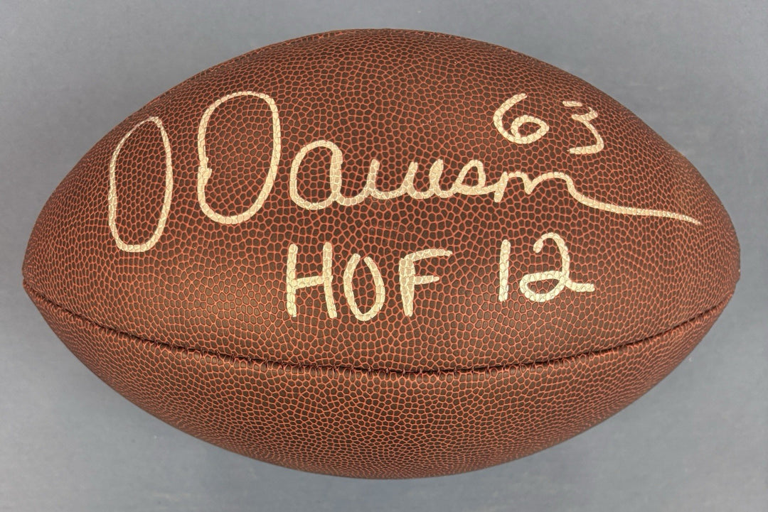 Dermontti Dawson HOF Signed Wilson Football Pittsburgh Steelers Sportsworld COA