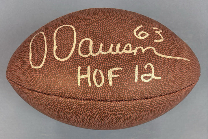Dermontti Dawson HOF Signed Wilson Football Pittsburgh Steelers Sportsworld COA