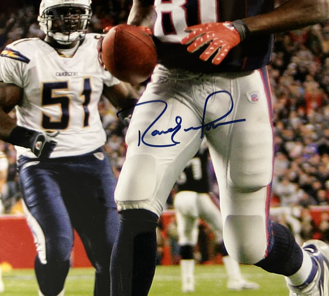 Randy Moss Autographed 16x20 Photo Framed New England Patriots HOF