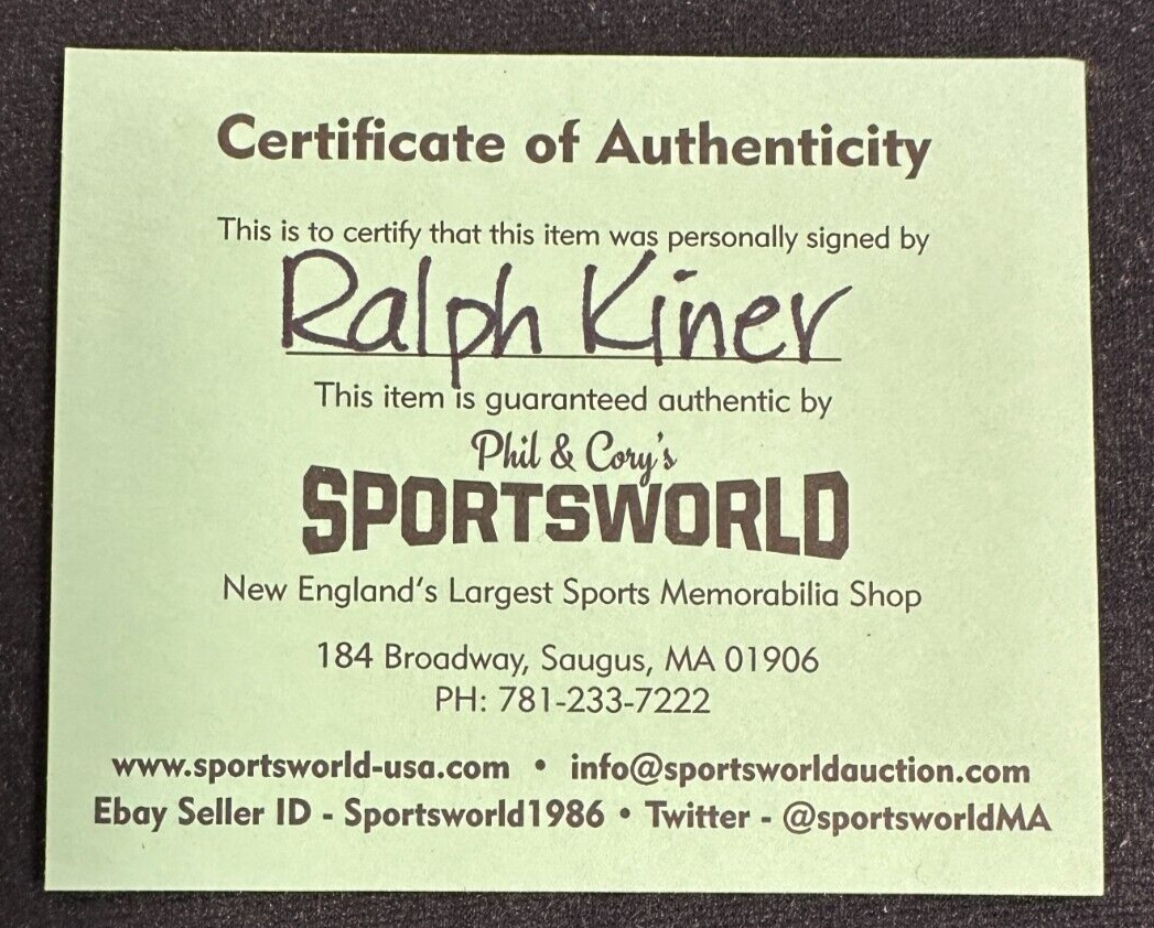 Ralph Kiner Autographed Official National League Baseball W/ HOF 1975 Pirates