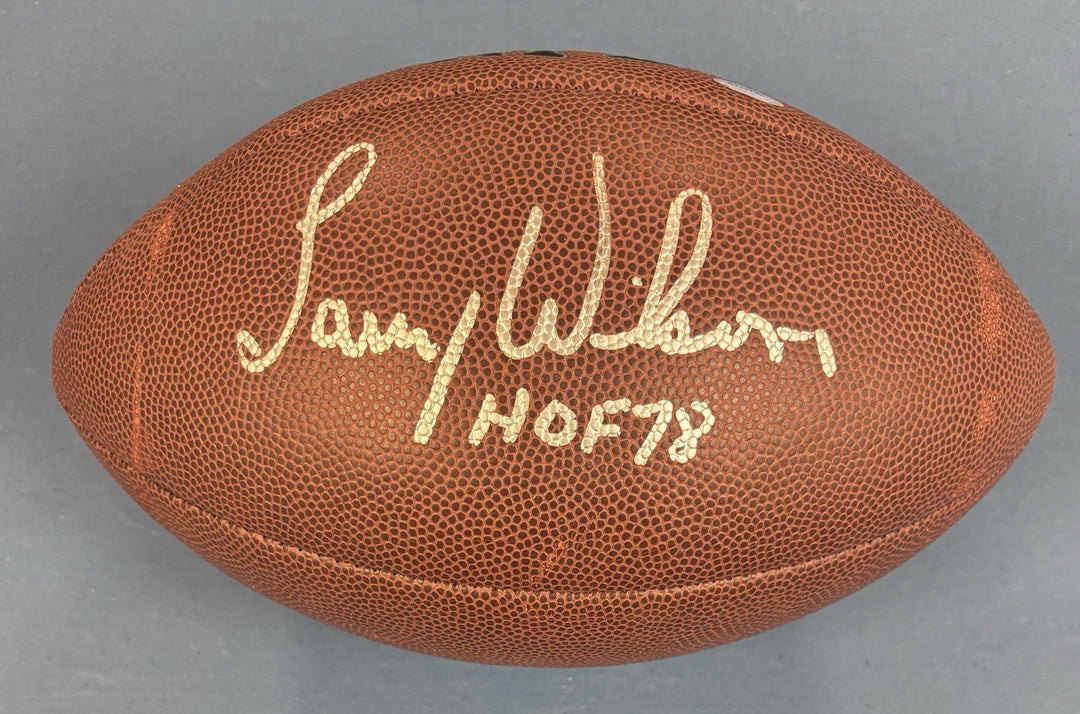 Larry Wilson HOF Signed Wilson Football St Louis Cardinals Schwartz Sports