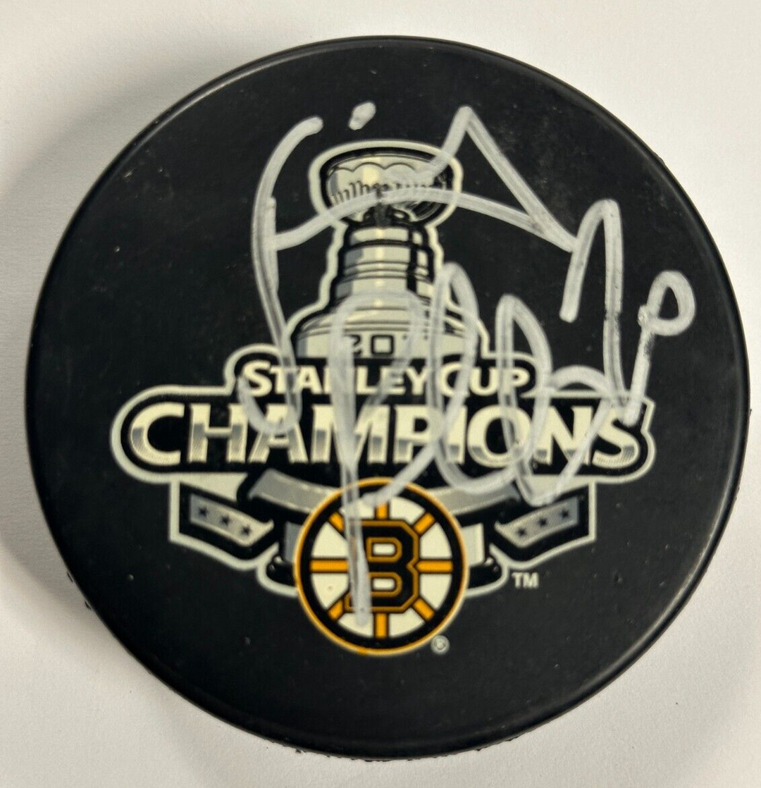 Daniel Paille Autographed Boston Bruins 2011 Stanley Cup Champions Puck