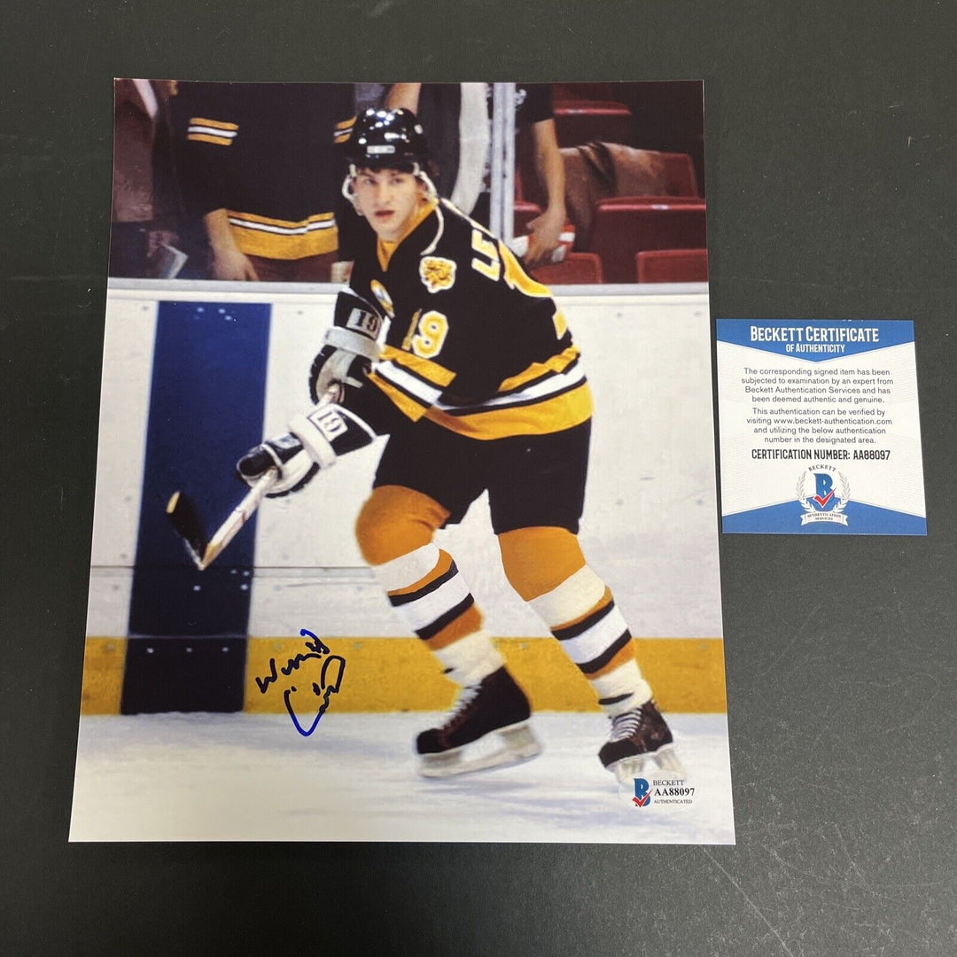 Normand Leveille Signed 8x10 Boston Bruins Beckett COA Sportsworld