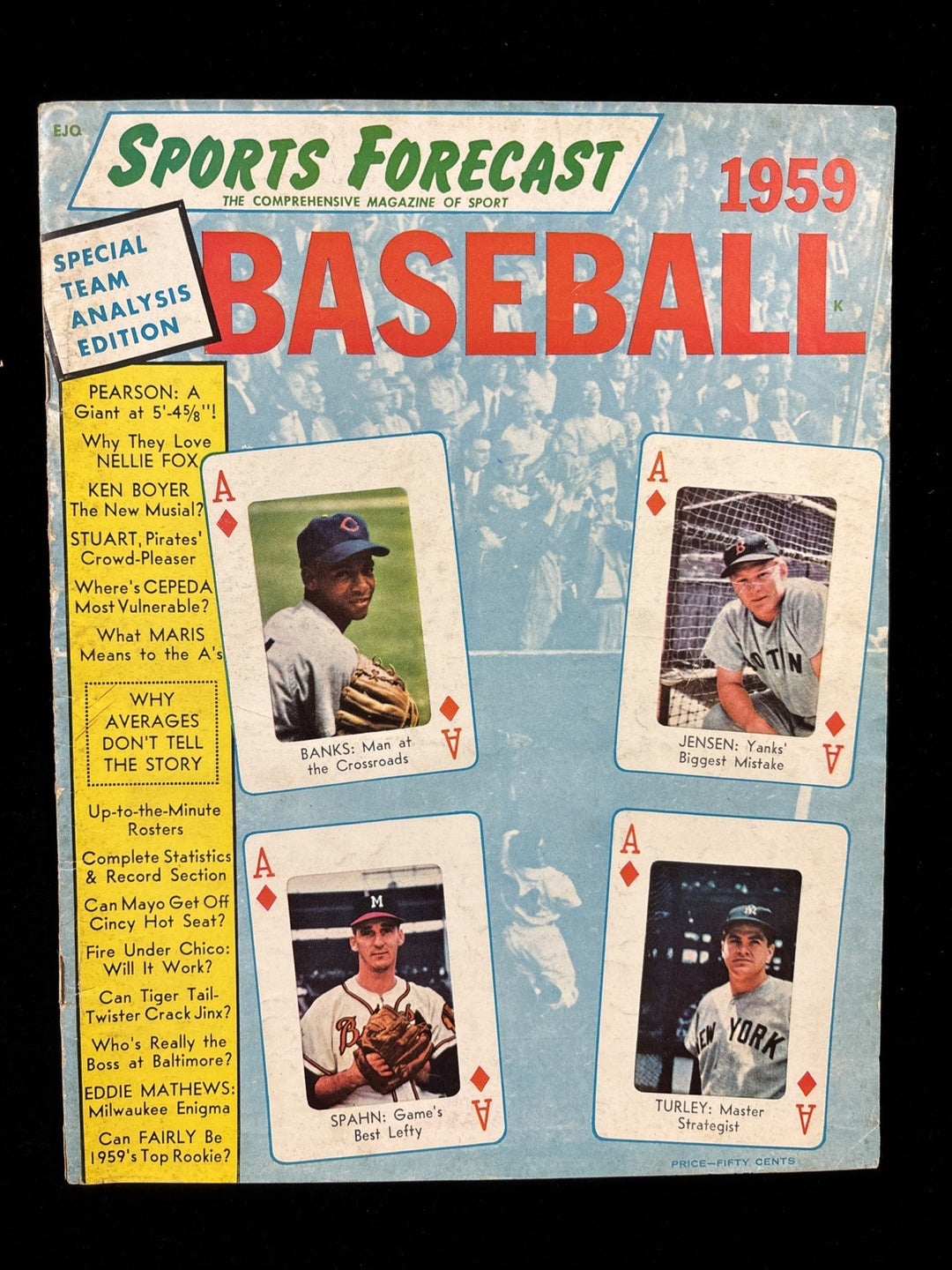 1959 Sports Forecast Baseball Magazine Robert Turley NY Yankees