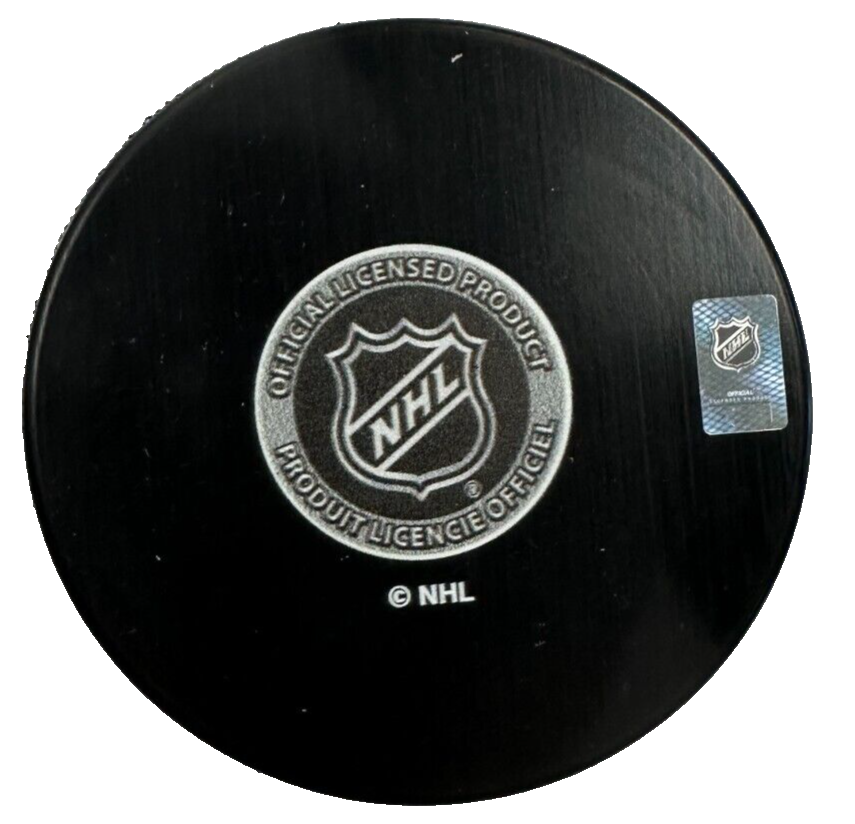 Dennis Bonvie Signed Bruins 100th Anniversary Puck W/ 4804 PM's Leader