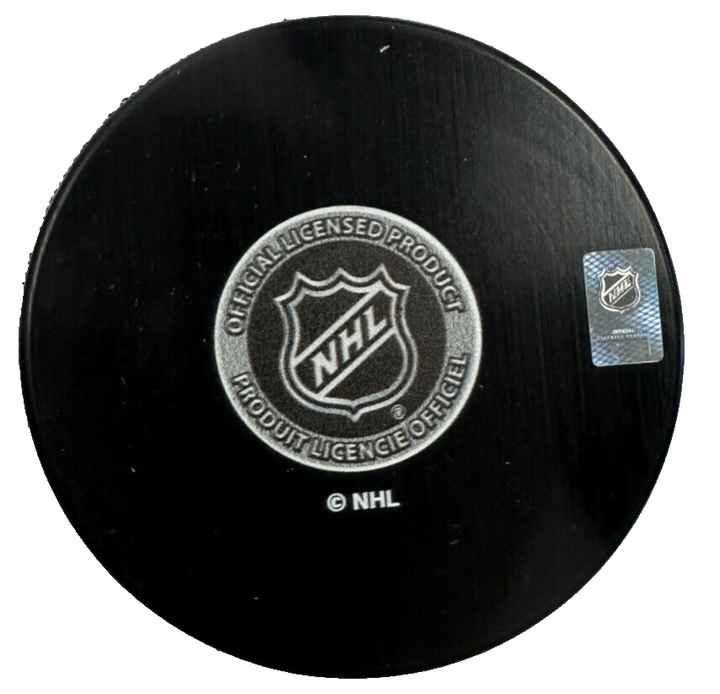 Dennis Bonvie Signed Bruins 100th Anniversary Puck W/ 4804 PM's Leader