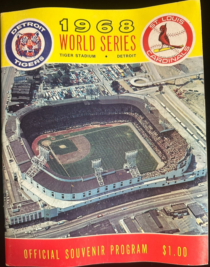 1968 World Series Program Detroit Tigers Vs St. Louis Cardinals Game 3 Scored