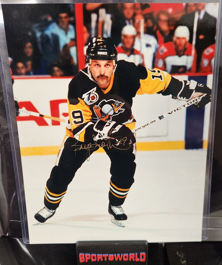 Bryan Trottier Signed 8x10 Photo Pittsburgh Penguins NY Islanders HOF COA