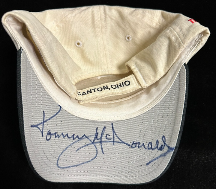 Tommy McDonald Autographed Pro Football Hall of Fame Baseball Hat Eagles