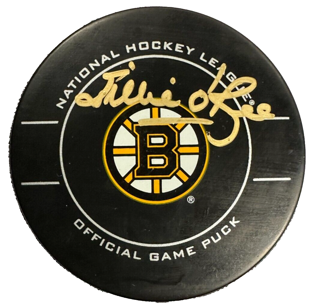 Willie O'Ree Autographed Boston Bruins Official Game Puck HOF BAS