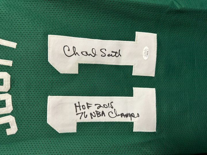 Charlie Scott Signed Boston Celtics Custom Jersey W/ HOF 2018 & 76 NBA Champ JSA