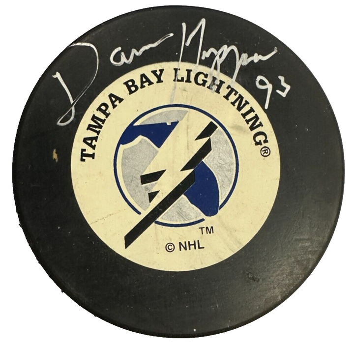 Darren Puppa Autographed Tampa Bay Lightning Hockey Puck NHL