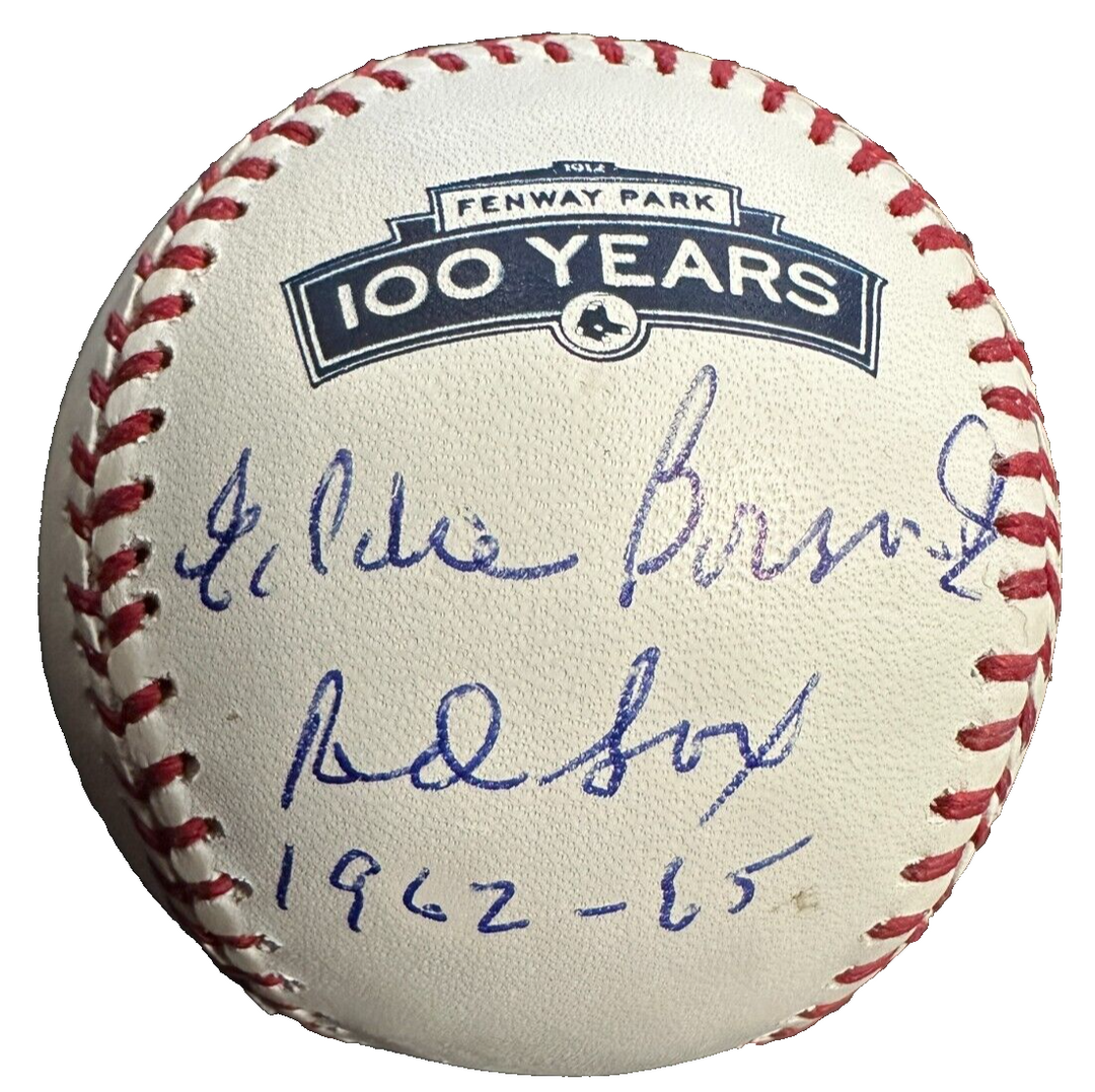Eddie Bressoud Autographed Fenway Park 100th Anniversary Ball W/ Red Sox 1962-65