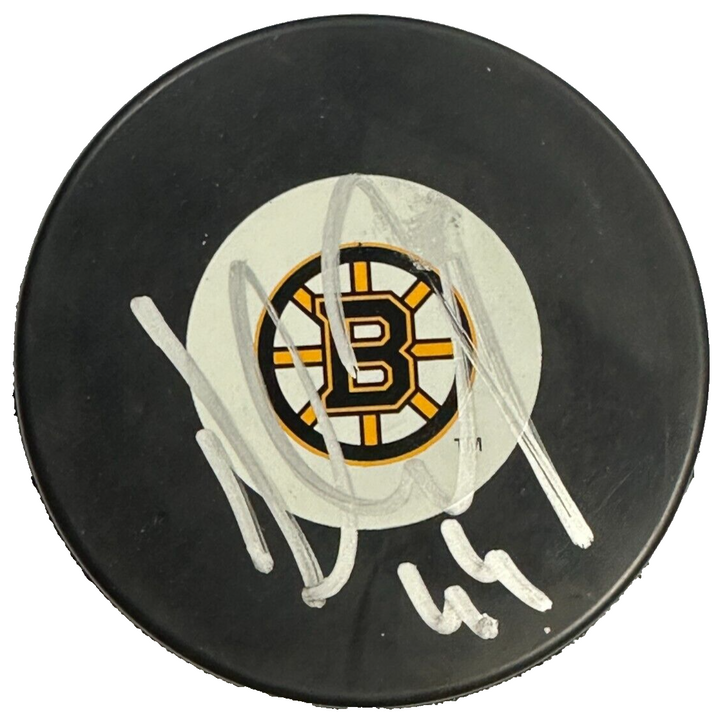 Dennis Seidenberg Autographed Boston Bruins Hockey Puck NHL