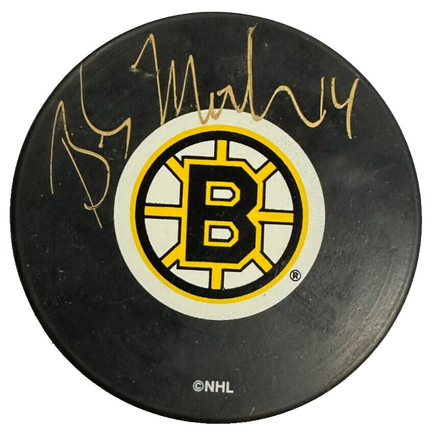 Bobby Miller Autographed Boston Bruins Hockey Puck BAS