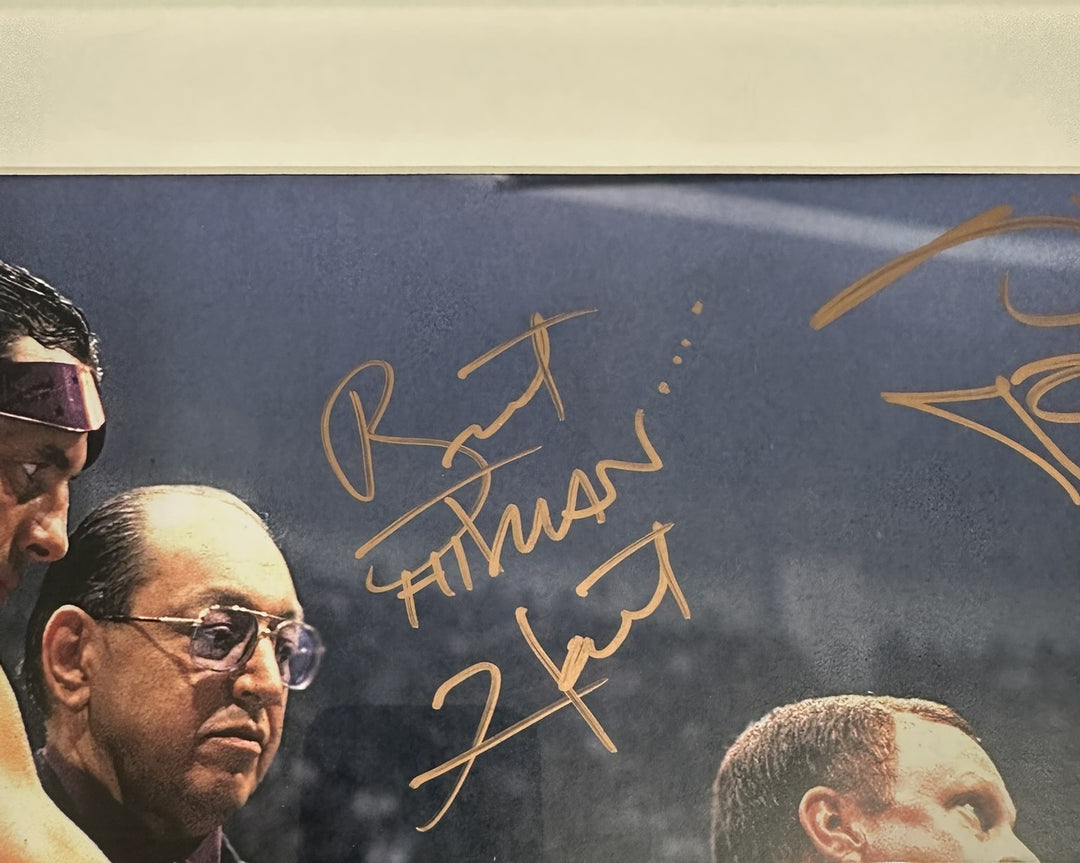 Bret The Hitman Hart & Shawn Michaels Autographed Handshake 11x14 Photo BAS