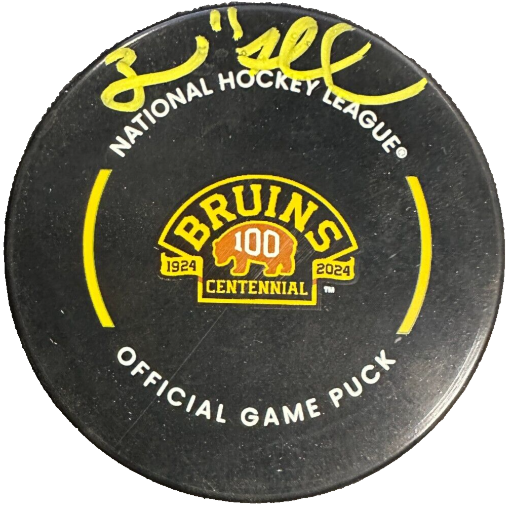 Brad Marchand Autographed Boston Bruins 100th Centennial Game Puck