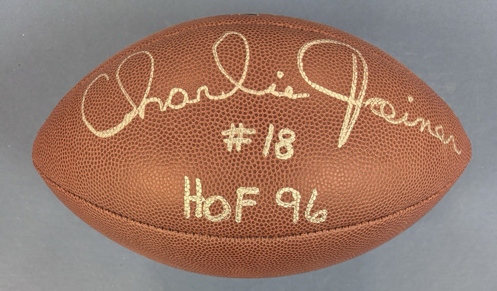 Charlie Joiner HOF Signed Wilson Football San Diego Chargers Sportsworld COA