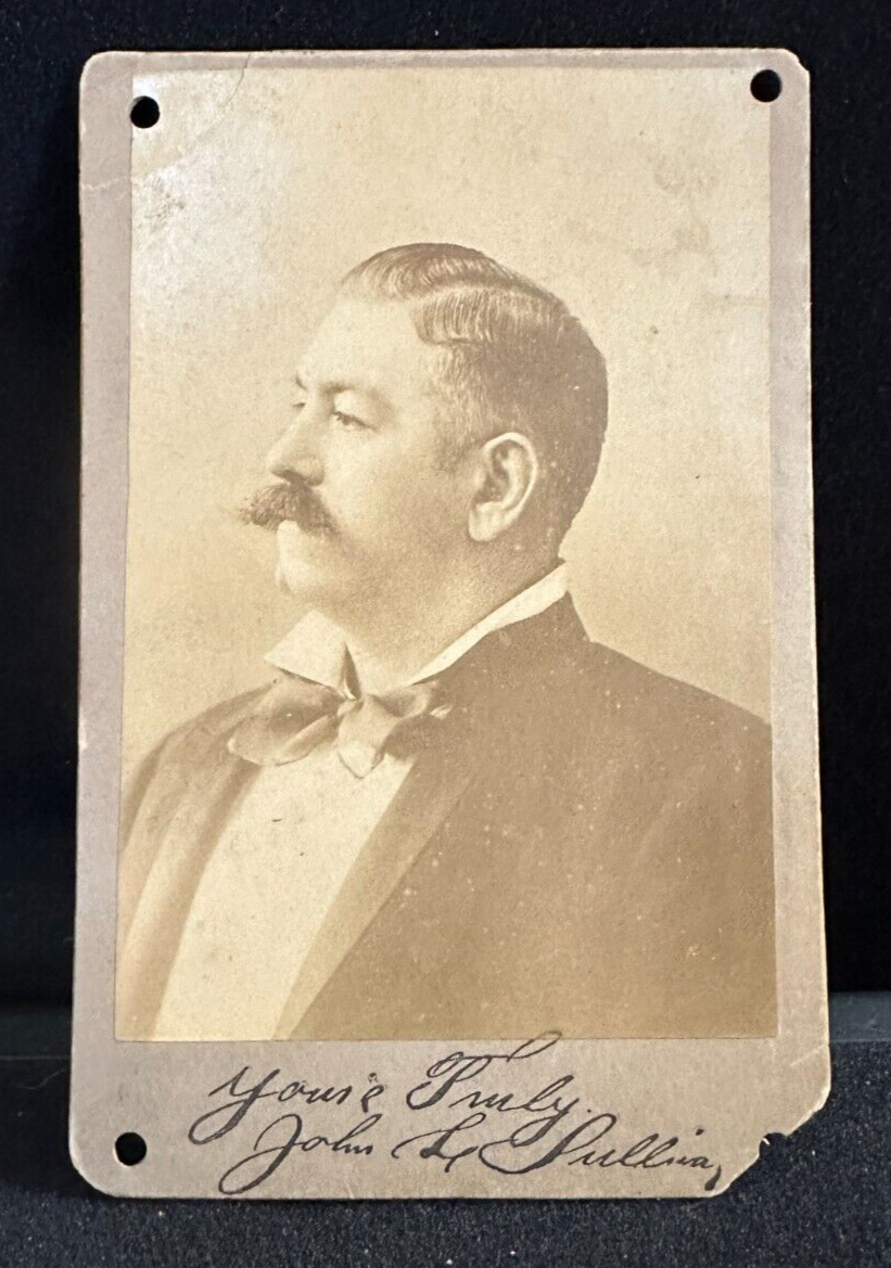 John L. Sullivan 1890 Cabinet Card Champion Bare Knuckle Boxer