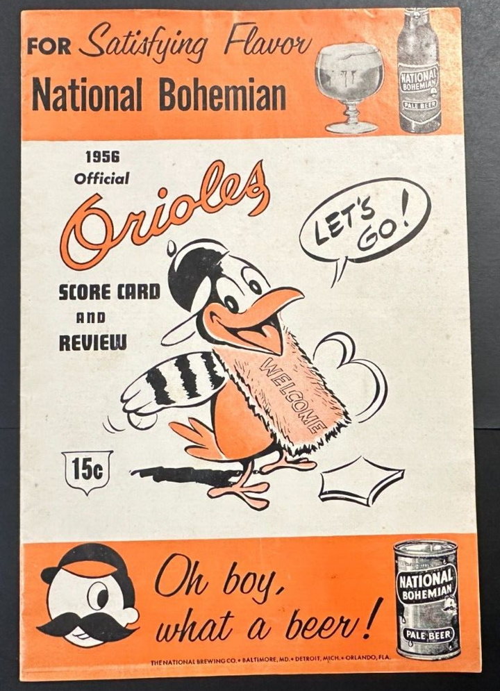 1956 Baltimore Orioles Vs. the New York Yankees Scorecard