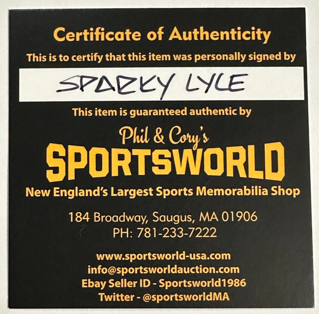 Sparky Lyle Autographed Official Major League Baseball W/ 77 Cy Young Yankees