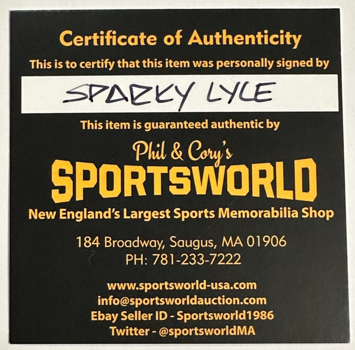 Sparky Lyle Autographed Official Major League Baseball W/ 77 Cy Young Yankees