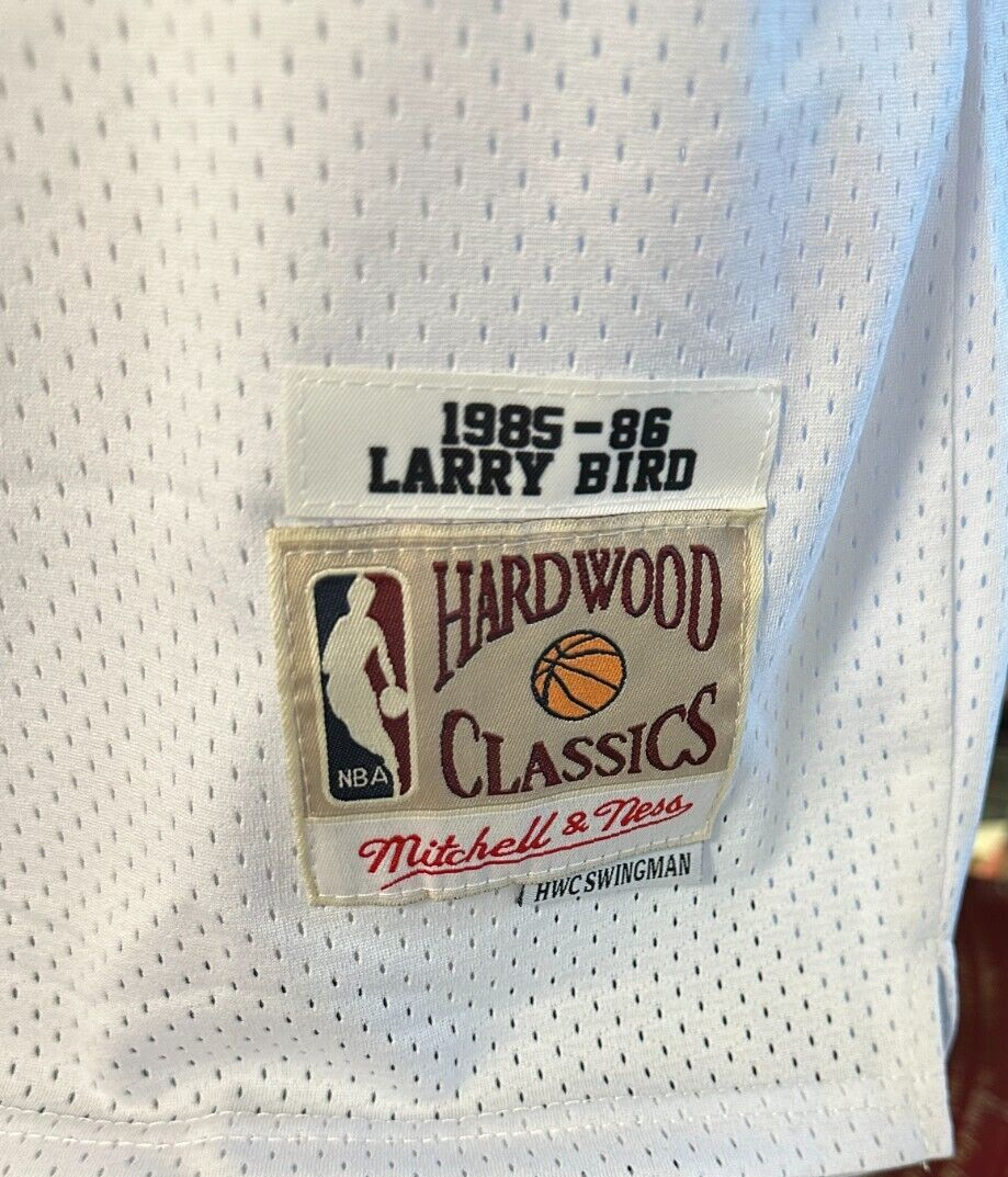 1985-86 Larry Bird Autographed Boston Celtics Hardwood Classics White Jersey NBA