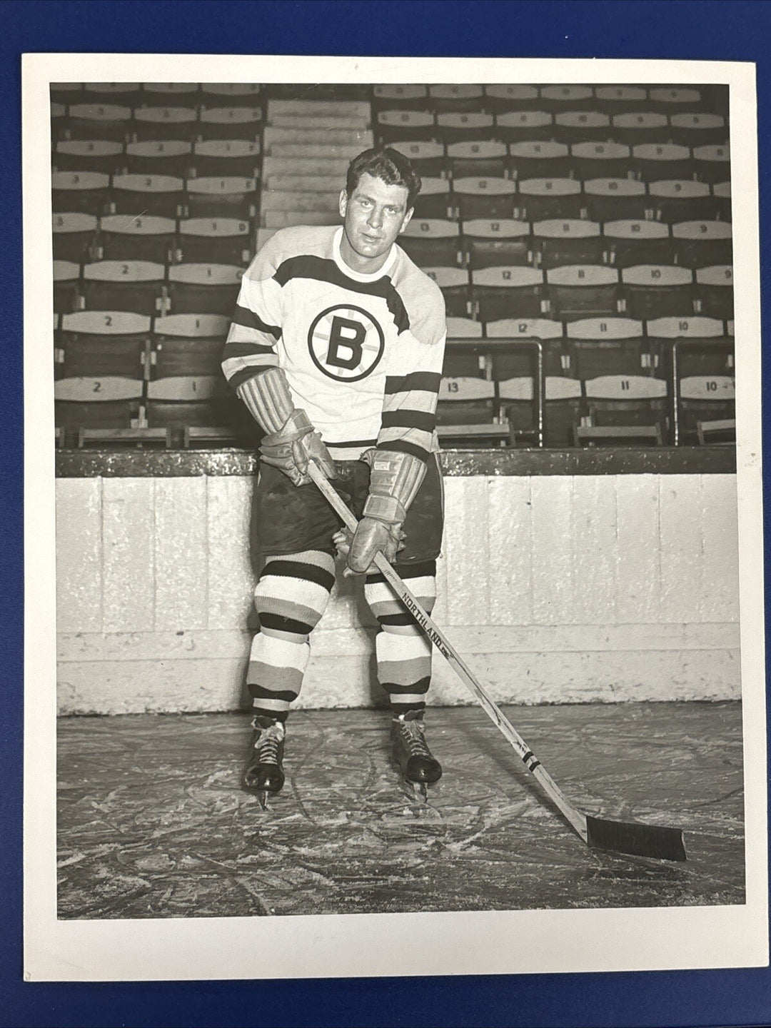 1950’s Vic Lynn Original Boston Bruins Team Photo 8x10