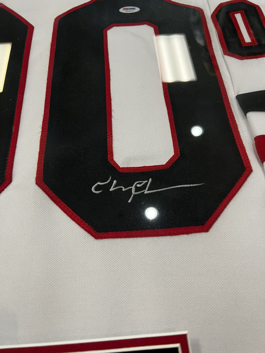 Chevy Chase Signed Clark Griswold Custom Blackhawks Jersey In Custom Frame COA