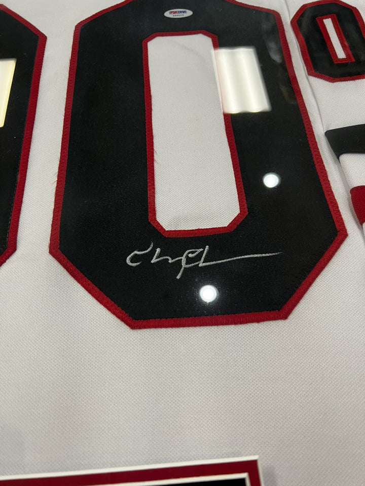 Chevy Chase Signed Clark Griswold Custom Blackhawks Jersey In Custom Frame COA
