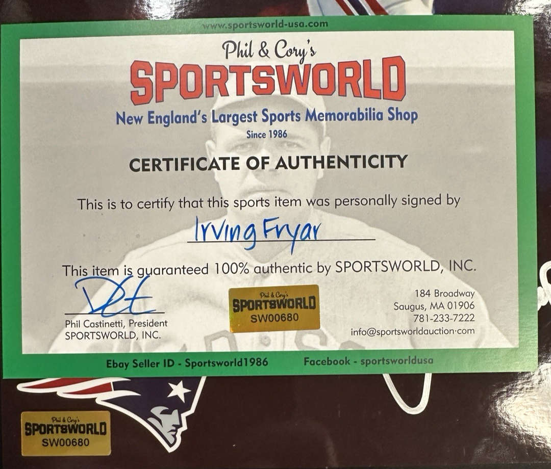 Irving Fryar Autographed New England Patriots 8x10 Photo NFL