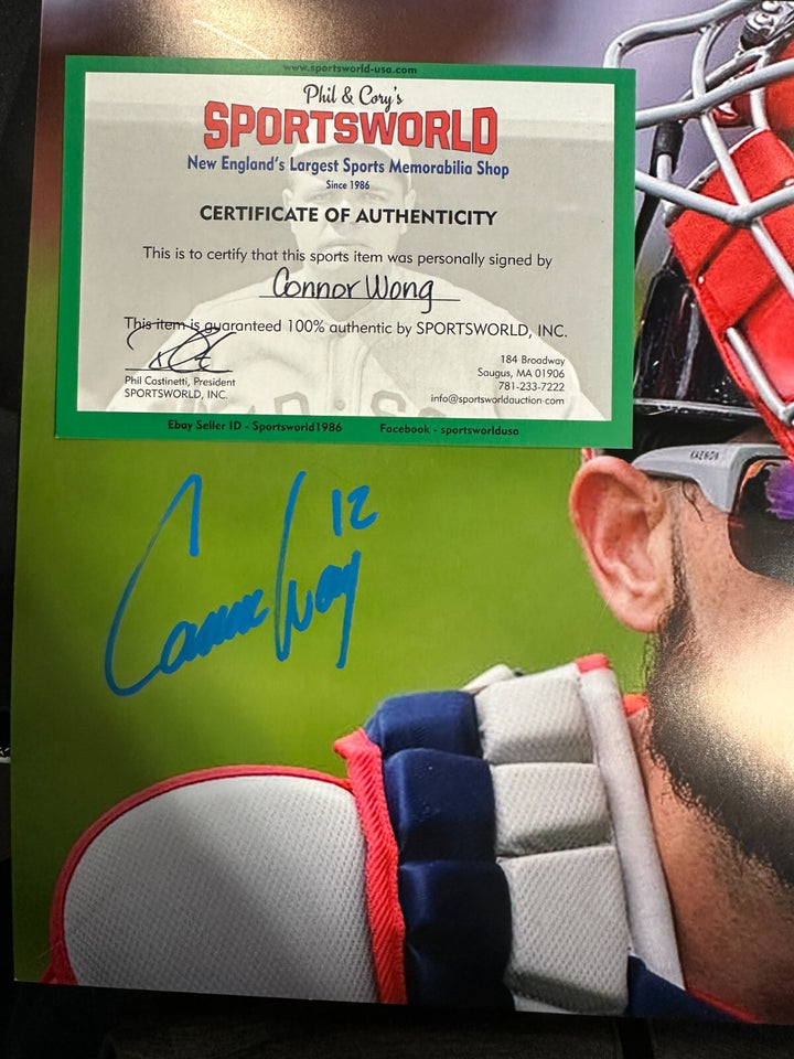 Connor Wong Autographed 11x14 Photo Boston Red Sox