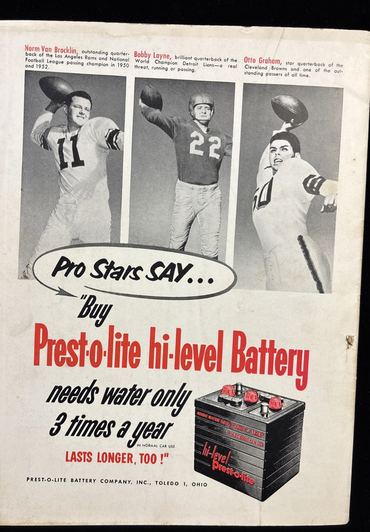 1953 TRUE FOOTBALL YEARBOOK JOHNNY LATTNER NOTRE DAME FIGHTING IRISH