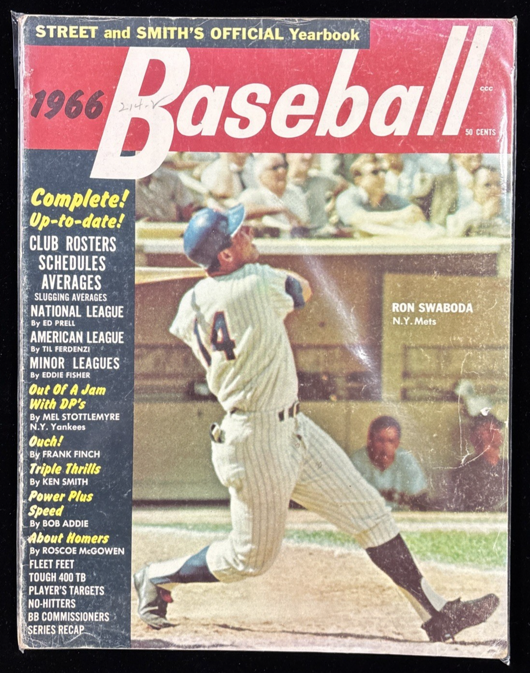 Street & Smith Yearbook 1966 Baseball Ron Swaboda