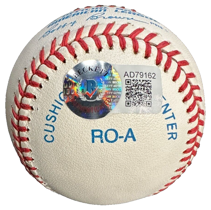 Ray Bourque Autographed Official American Baseball Bruins BAS HOF