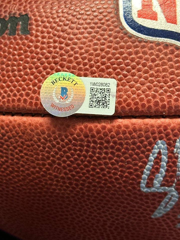 Corey Dillon Signed Wilson NFL Football New England Patriots W/ SB 39 Champ BAS