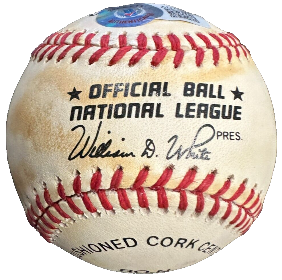 Buck O'Neil Autographed National League Baseball HOF Negro League BAS