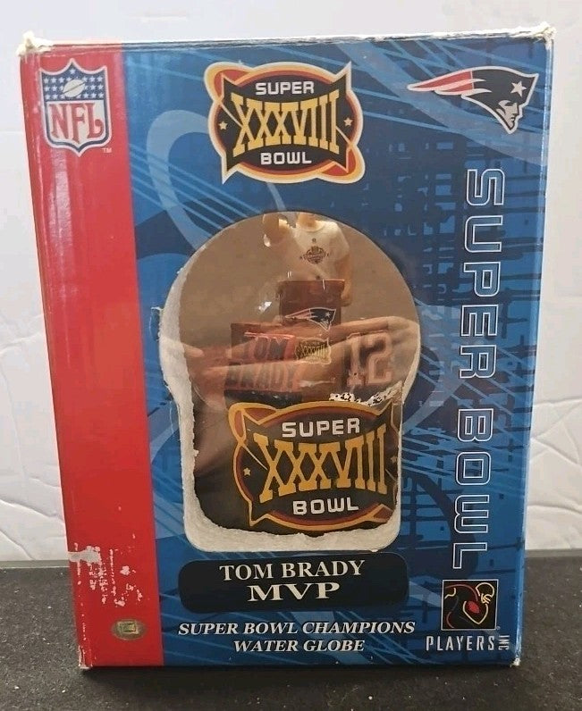 New England Patriots Tom Brady Super Bowl 38 MVP Water Globe